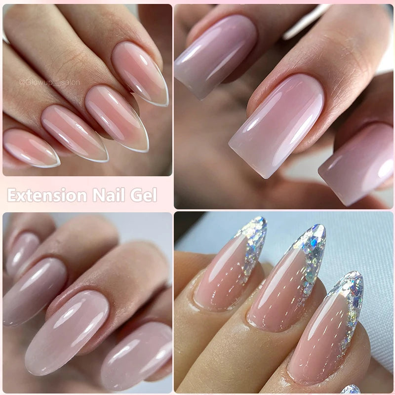 LILYCUTE 15ML Nagelverlängerungs-Set mit UV-Lampe – Komplettes Maniküre-Kit